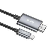 Перехідник HOCO UA27 Type-C-HDMI 2m Grey
