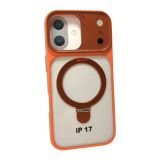 Чохол iPhone 17/18 Silicon Armor MagSafe Holder Orange