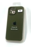 Чехол iPhone 15 Silicon Case original FULL Camera №64 olive green (4you)