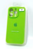 Чехол iPhone 14ProMax Silicon Case original FULL Camera №31 lime green (4you) "Акционная цена"