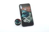 Чехол Xiaomi Redmi 7 Silicon Glass Print (M11) + popsocket "Акционная цена"