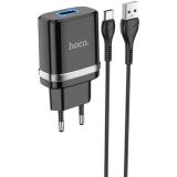 МЗП-USB HOCO N1 2.4A 1 Usb + кабель Type-C Black