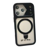 Чохол iPhone 17Pro/18Pro Silicon Armor MagSafe Holder Black