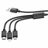 Usb-cable 3 in1 Micro USB / iPhone5 / Type-C HOCO X74 2A 1m ( круглий ) Black