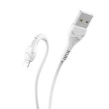 Usb-cable iPhone 5 HOCO X37 Cool power 2.4A 0.5m (круглый) White