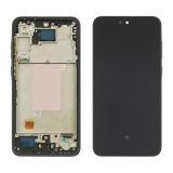 LCD Samsung A35/A356 (2024) с черным тачскрином + синей корпусной рамкой OLED FUII SIZE (М) 