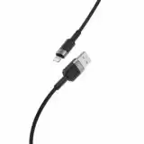 Usb-cable iPhone 5 XO NB198 2.4A 1m ( круглий, тканевий ) Black