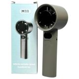 Вентилятор ручний M11 (LED, індикатор заряду Type-C) Grey