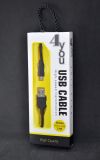 Usb-cable Micro USB 4you Dnister black ( 2.4A, Silicon Perfect, 2m )