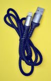 Usb-cable iPhone 5 4you Humber (3A, тканина, чорний)
