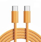 USB-C-cable iPhone 17 ProMax Type-C-Type-C 60W Model MUF72ZM/A 1m (тканевый) Orange