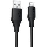 Usb-cable iPhone 5 HOCO X124 1m (круглий) Black