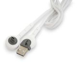 Usb-cable Micro USB 4you Angara (2000mah, tpe, 90град, micro 2х стор., білий) "Акційна ціна"