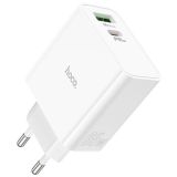 СЗУ-USB HOCO C113A PD65W+ QC3.0 (1USB/1Type-C) White