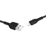 Usb-cable iPhone 5 HOCO X20 Flash 2.4A 1m (круглый) Black