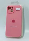 Чехол iPhone 15Plus Silicon Case original FULL Camera №6 Light pink (4you) "Акционная цена"