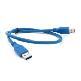 Кабель USB 3.0 тато/тато 0.3m синій