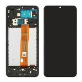 LCD Samsung A02/A022 (2021) із чорним тачскрином + корпусна рамка (М)