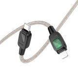 Cable Type-C/iPhone 5 HOCO U124 (круглый) Black
