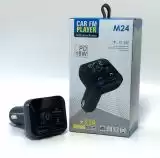 FM модулятор M24 (bluetooth, 2 USB, кнопка відповіді, MP3) Black