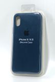 Чохол iPhone X/XS Silicon Case original FULL №54 Blue cobalt (4you)