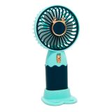 Вентилятор ручной Hello Sumer NO.121 (mini, АКБ, подставка, 1 режим) Green