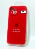 Чехол iPhone 15 Silicon Case original FULL Camera №14 Red (4you)