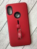 Чехол Xiaomi Redmi Note 6/6Pro Silicon + Plastic Finger Ring Stand red "Спец предложение!"