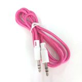 Аудио кабель 3,5mm/3,5mm AUX Eco Textile (текстиль) Pink