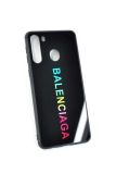 Чехол Samsung A21/A215 Silicon Glass BALENCIAGA black "Акционная цена"