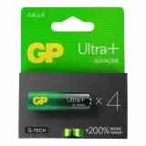 Батарейка GP 15AUPETA21-2GSB4 Ultra Plus Alkaline LR6, AA (4 у блістері, 40 в упаковці) 