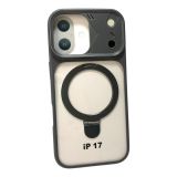 Чехол iPhone 17 Silicon Armor MagSafe Holder Grey