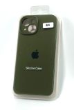 Чехол iPhone 15Plus Silicon Case original FULL Camera №64 olive green (4you)