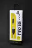 Usb-cable Type-C 4you Dnister white ( 3A, Silicon Perfect, 1.5m ) - Новинка!