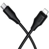 Cable Type-C/iPhone 5 HOCO X124 27W 1m (круглый) Black