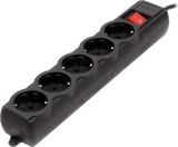 Фільтр мережевий Gembird SPG5-G-10B-PRO, 5 розеток, чорний 3м (з запобіжником)