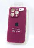 Чохол iPhone 15Pro Silicon Case original FULL Camera №63 burgundy (4you)