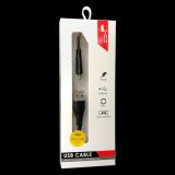 Usb-cable Micro USB 4you Sula black ( 2.4A, Silicon )