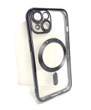Чохол iPhone 13Pro Silicon Case Shining Full Camera with MagSafe Black