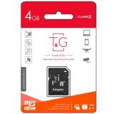 Micro SD 4Gb T&G Class 4 с ад.