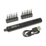 Викрутка акумуляторна Relife E1 Carbon з LED підсвічуванням (12 біт, USB-Type-C) (M) 