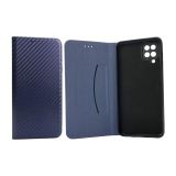 Flip Cover for Samsung A12/A125 Fiber Dark blue (4you)