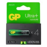 Батарейка GP 15AUPETA21-2GSB4 Ultra Plus Alkaline LR6, AA (4 у блістері, 40 в упаковці) 