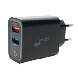 CЗУ 4you A44 (total 28W(10+18), 5A(2+3), Fast Charger QC 3.0, 2USB) black