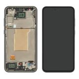 LCD Samsung A35/A356 (2024) с черным тачскрином + синяя корпусная рамка GH82-34221A Original (М) 