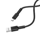 Usb-cable Type-C BOROFONE BX31 3A 1m (круглий шнур) Black