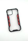 Чехол iPhone 12ProMax Silicon Vitrazh black/red "Акционная цена"