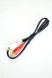 Кабель 3.5mm мама/2RCA тато 0.4m чорний