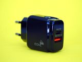 CЗУ 4you A50 (PD 20W, Fast Charger QC 3.0, 5V/3A, 9V/12V-1.5A, 2 выхода) black  (от10шт - 10%)