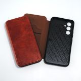 Flip Cover for Samsung A34(5G) DDU Premium Deep coffee (PU Кожа) (4you)